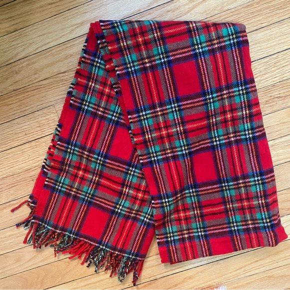 Tartan Red Thin Scarf - Picture 1 of 1